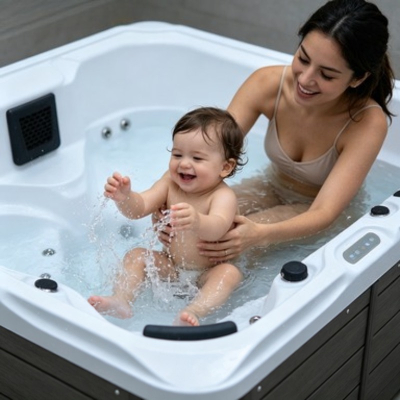 Hot Tub - Whirlpool-Badewanne aus Acryl mit 37 Düsen,
