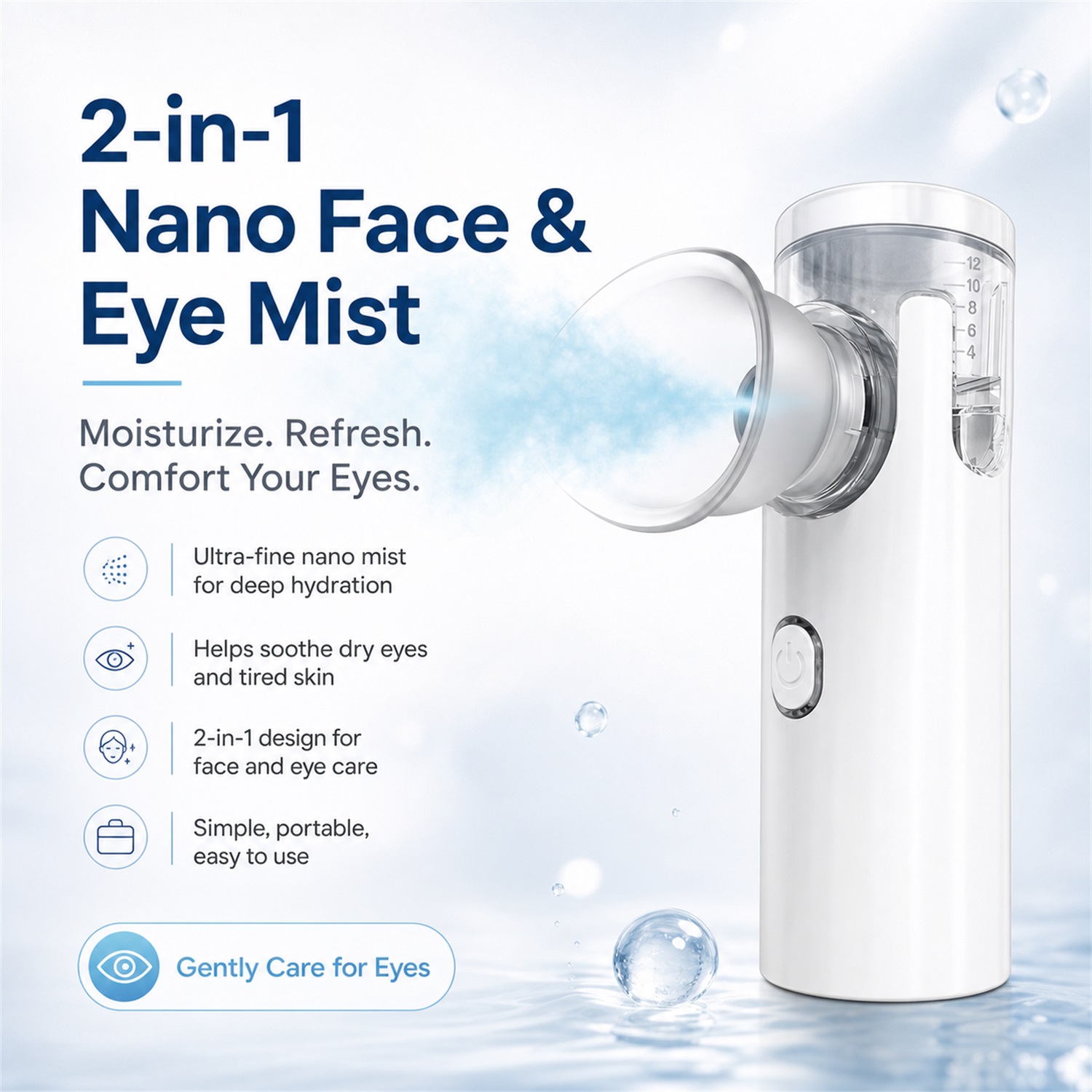 Face Steamer - Augen-Nano-Luftbefeuchter und Vernebler: Augendampfer zur Linderung
