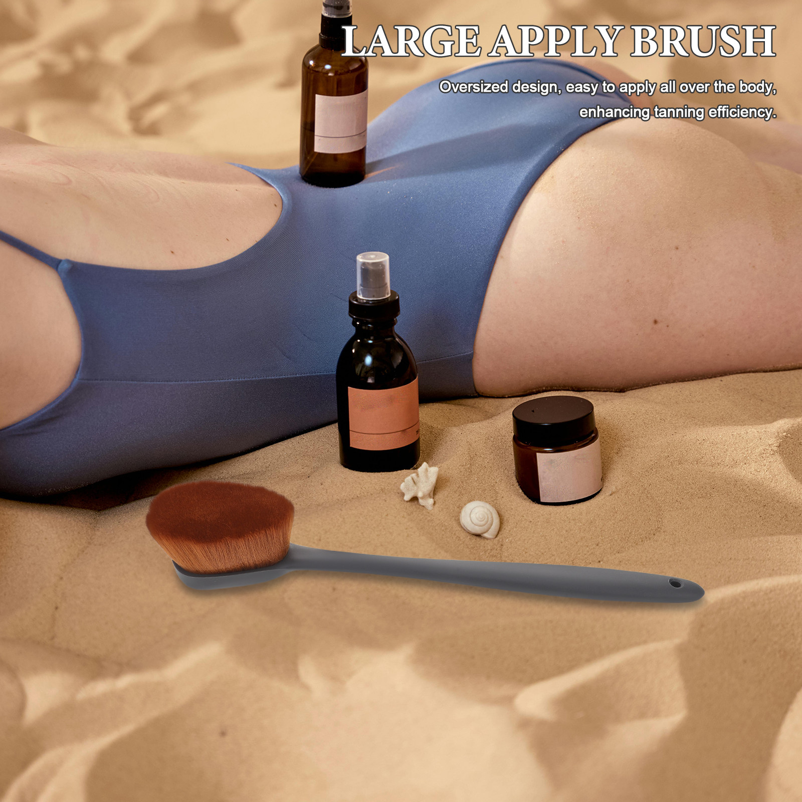 Body Brush - Extra Großer Selbstbräuner-Körperpinsel, Rücken-Lotion-Applikator, Creme-Applikator für