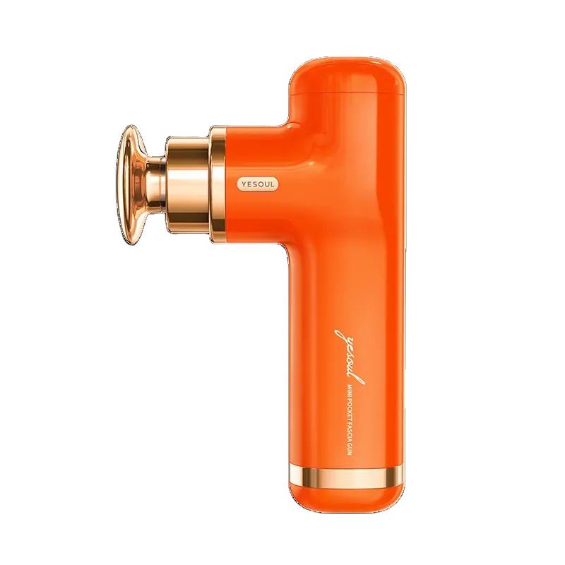 Massage Gun - Mini-Fitness-Massagepistole mit 3 Köpfen, bürstenlosem Motor,