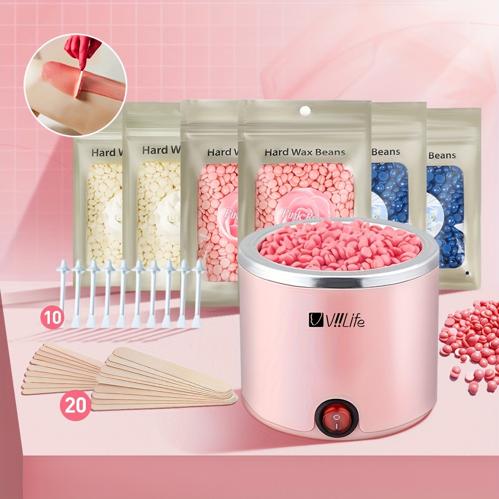 Wax Warmer - Wachs-Set Hartwachs zur Haarentfernung 6 Packungen